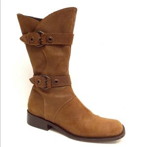 DONALD J PLINER Belica Tan Distress Suede Boot